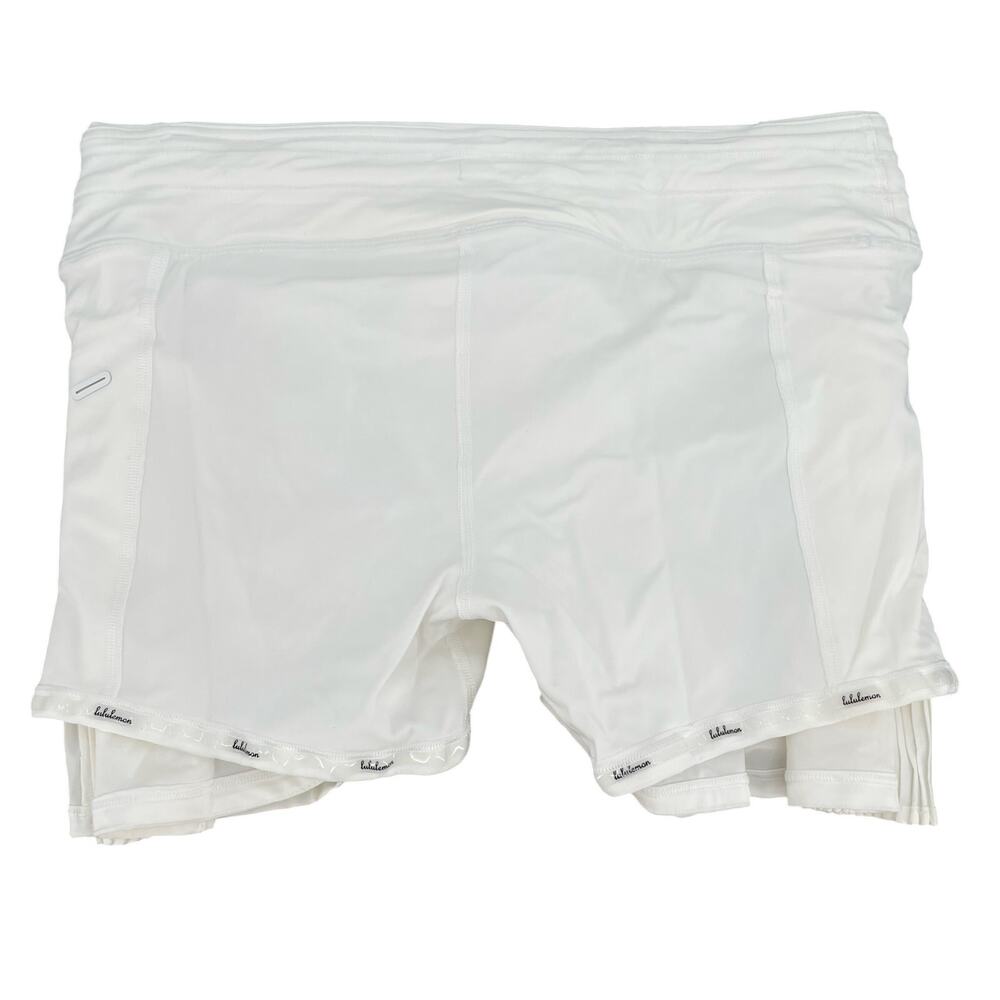 Lululemon Play Off The Pleats White Skirt Athletic Tennis Golf Skort Size 8 - Picture 7 of 15